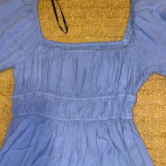 Light Blue Forever 21 Milkmaid Dress - Picture 6 of 7
